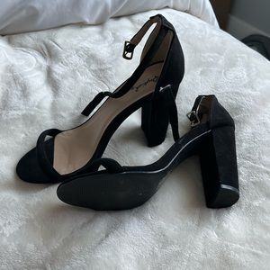 Black block heels